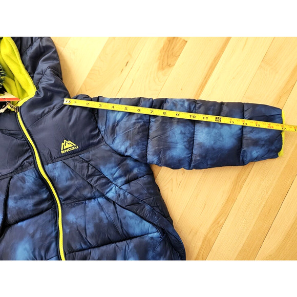Snozu Boy's SZ 6 Hooded Long Sleeve Puffer Jacket with Beanie Royal Blue Zip Up - Picture 11 of 13
